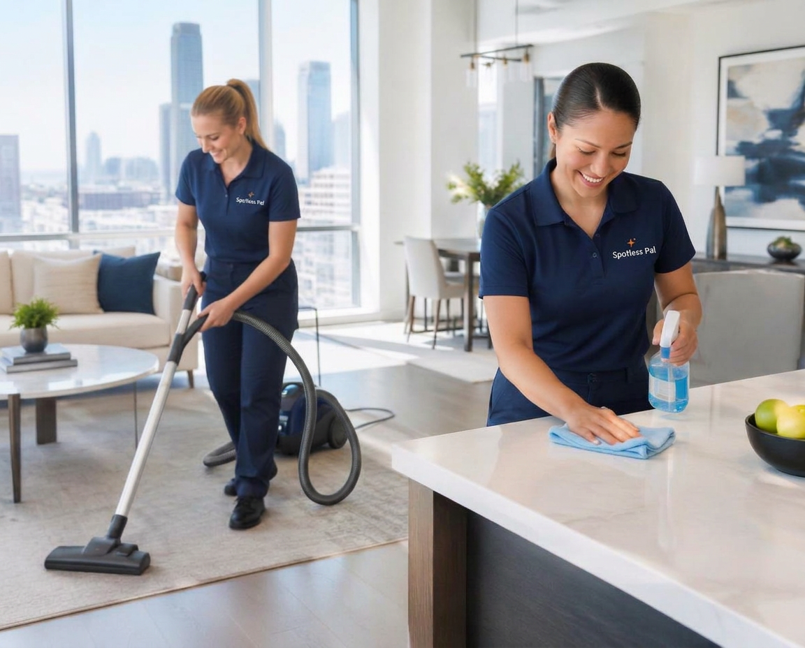Spotless Pal cleaners at work in a luxury home